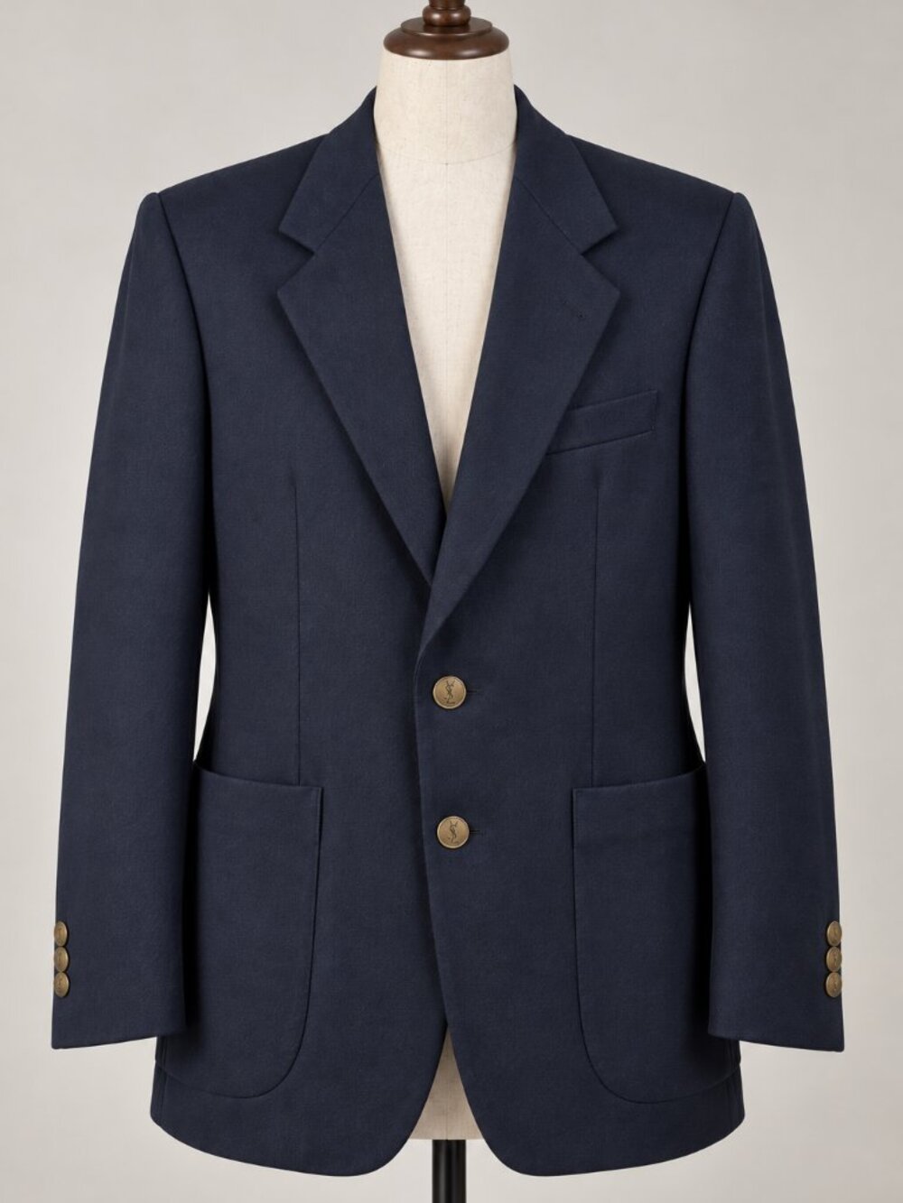 Vintage Yves Saint Laurent Monsieur Men’s Navy Wool Blazer – Made in France